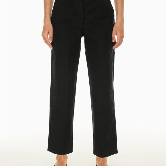 Aritzia Wilfred Free Brennan Utility Pants High Rise Carpenters Black Size 00 - Picture 13 of 14